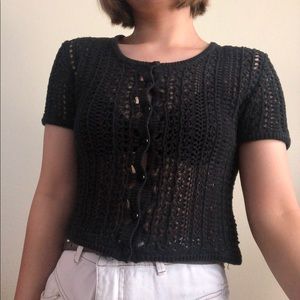Urban Outfitters Black Knit Top